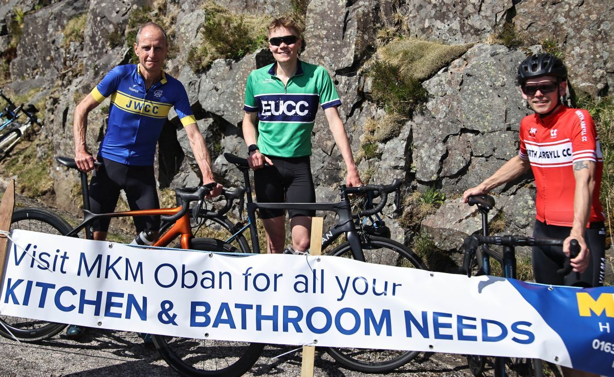 David Bunn, Robert Quinn and Adrew Leach were the first three men to conquer the Cruachan Hill Climb. Photograph: Kevin McGlynn David Bunn, Robert Quinn and Adrew Leach were the first three men to conquer the Cruachan Hill Climb. Photograph: Kevin McGlynn