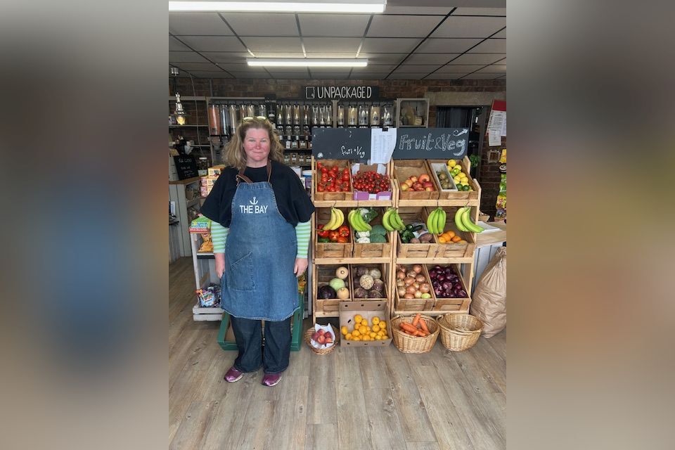 Bay Kitchen and Stores owner Clair Reeves ordered additional fruit and vegetables during the Co-op cyber attacks. Photograph: Bay Kitchen and Stores. Bay Kitchen and Stores owner Clair Reeves ordered additional fruit and vegetables during the Co-op cyber attacks. Photograph: Bay Kitchen and Stores.