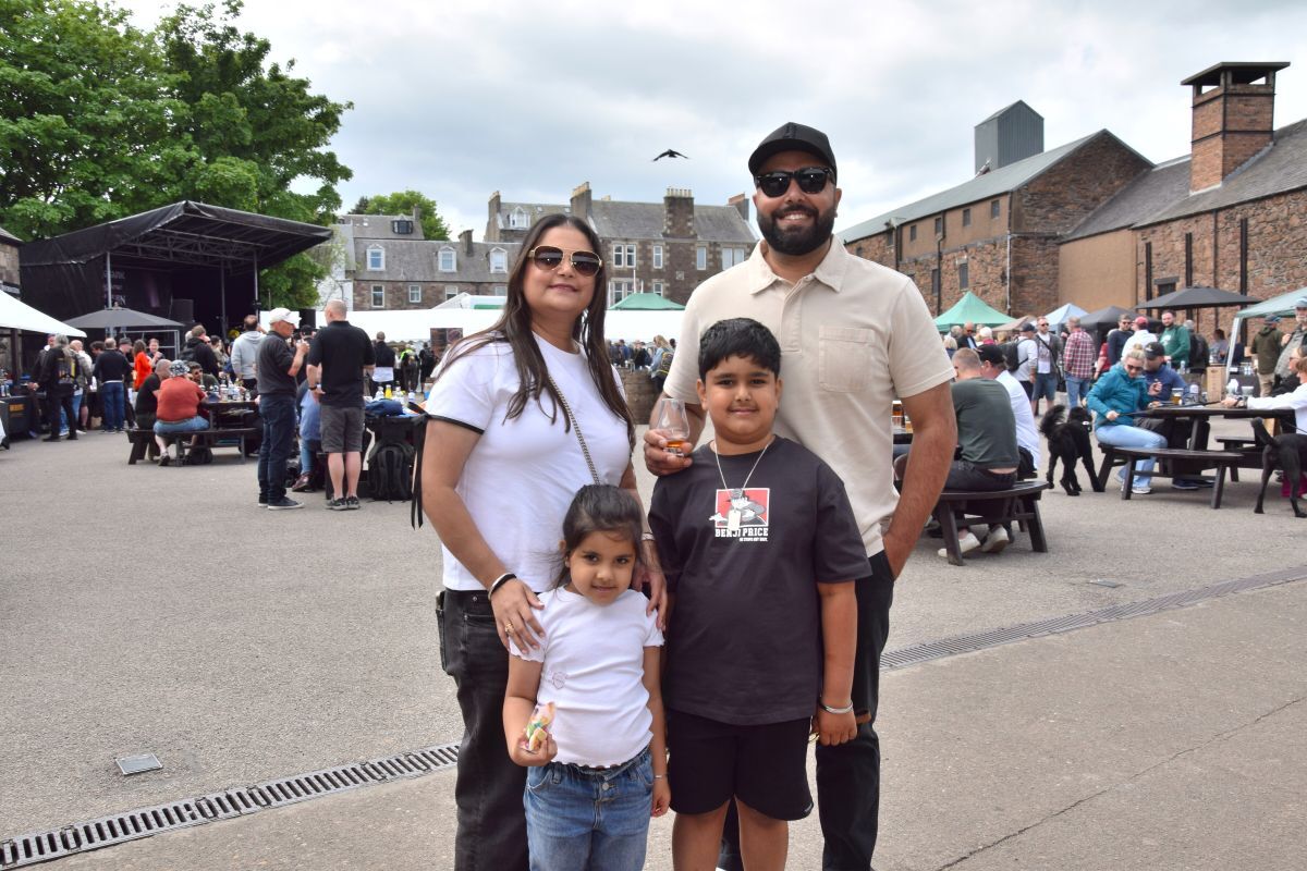 The Singh family – mum Kamalpreet, dad Dilpreet, son Kanvir and daughter Navnir – travel from Glasgow to attend the festival every year.