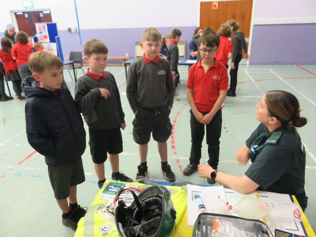 Paramedic Kate Wood shared information about what her work entailed. Photograph: LPS. Paramedic Kate Wood shared information about what her work entailed. Photograph: LPS.