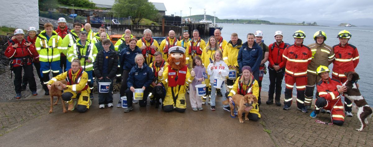 Oban Lifeboat's final mile for the MayDay challenge. Photograph: Ally Cerexhe/RNLI