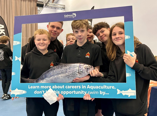 Inverness pupils sample careers in Scottish salmon farming