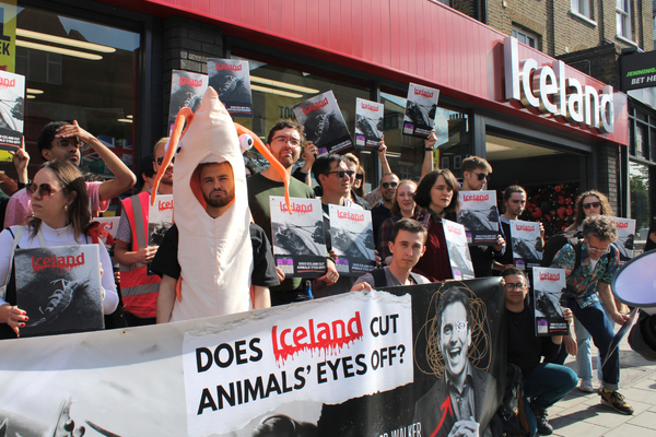 Prawn protest targets Iceland store