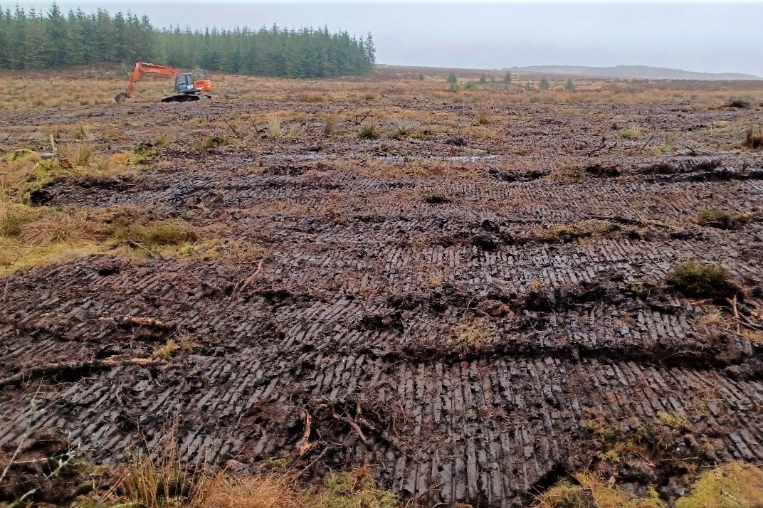 Specialised machines are used to smooth ground as part of restoration efforts on Scotland’s west coast. Specialised machines are used to smooth ground as part of restoration efforts on Scotland’s west coast.