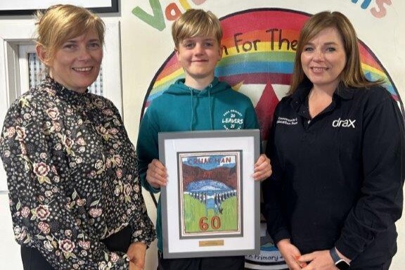 NO T26 Cruachan art competition 02 Park Primary School winner head teacher Sarah Cameron web NO T26 Cruachan art competition 02 Park Primary School winner head teacher Sarah Cameron web