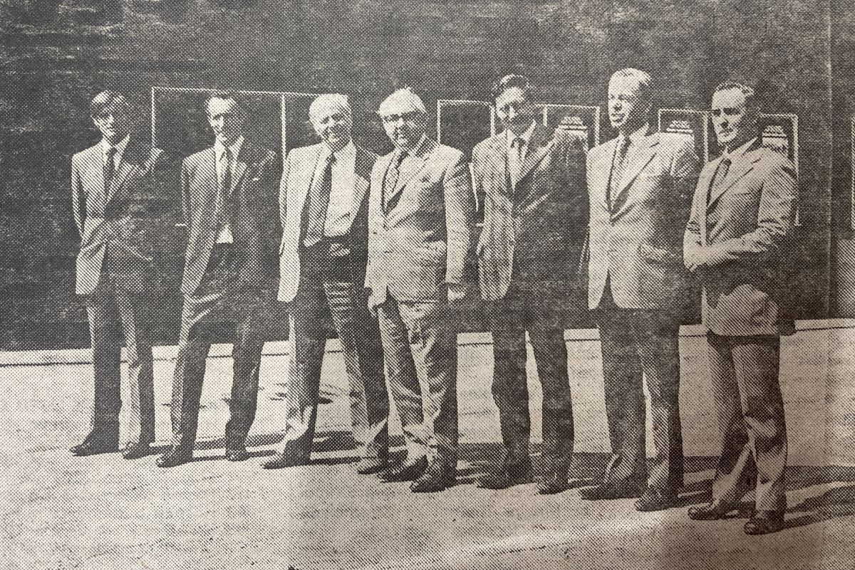 1975: A group photograph taken when Kintyre Farmers were visited by Sir Roger Falk, chairman of Central Council for Agricultural and Horticultural Co-operation.
