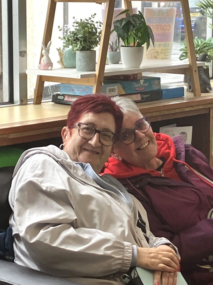 Christine Baker and Ann Crouch enjoying a catch up. Christine Baker and Ann Crouch enjoying a catch up.