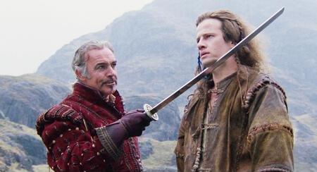NO A26SeanConneryandChristianLambertinHighlander198601 25 Pictorial PressLtdAlamyStock Photo