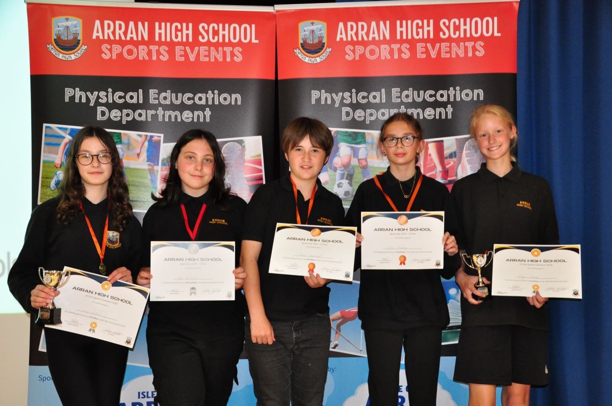 B27 Arran High School sports awards 02 S1 Girls