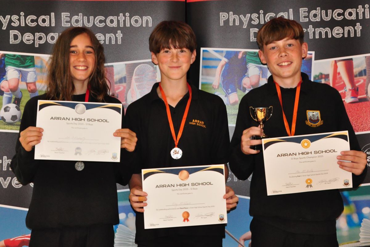 B27 Arran High School sports awards 03 S1 Boys