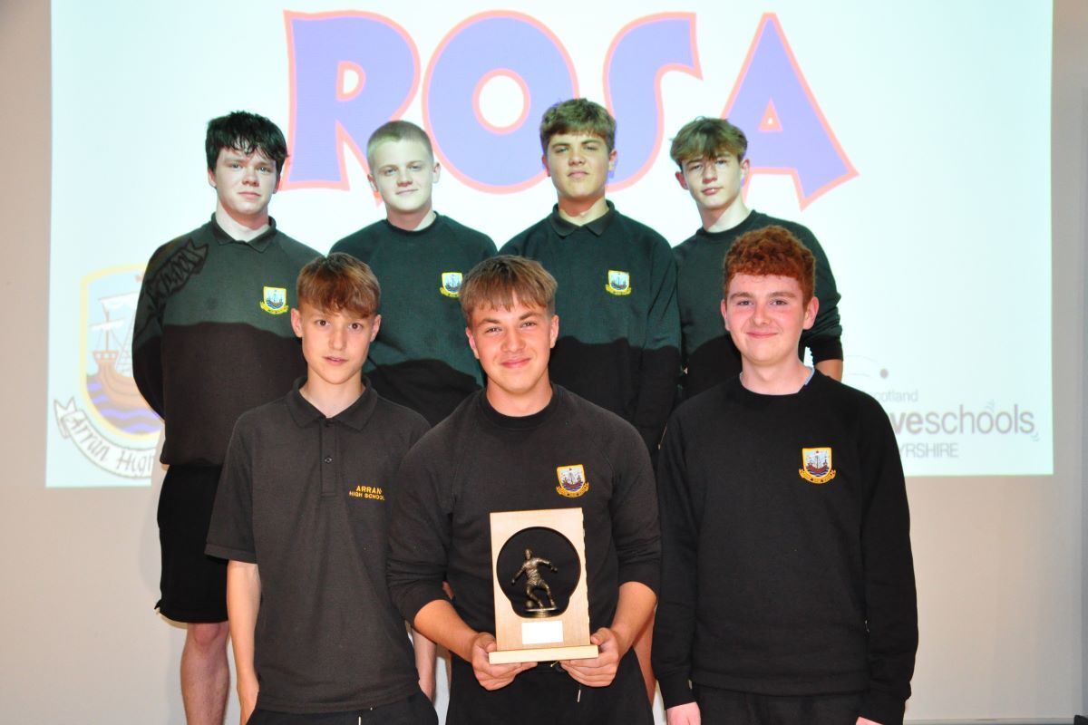 B27 Arran High School sports awards 12 Interhouse football champions Senior Boys