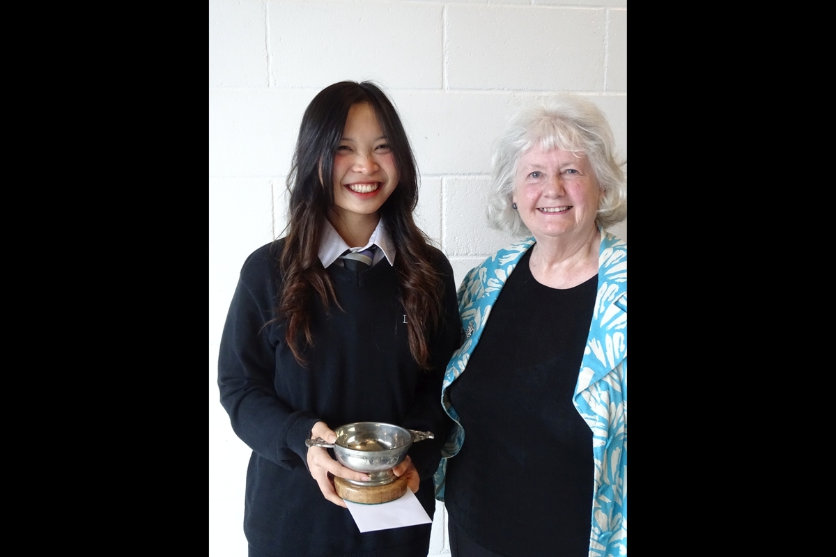 My'Anh Dang won the Linda Tighe Quaich for Progress. Photograph: Lochgilphead Joint Campus My'Anh Dang won the Linda Tighe Quaich for Progress. Photograph: Lochgilphead Joint Campus