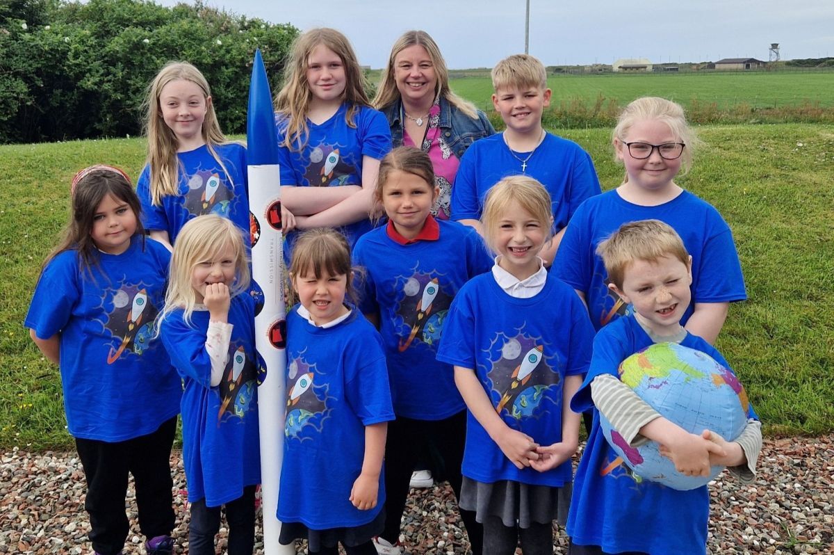 Rhunahaorine pupils reach for the stars with rocket launch