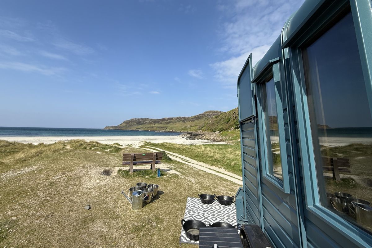 Island Sauna Shack at Calgary, Mull. Photograph: Donna Mather