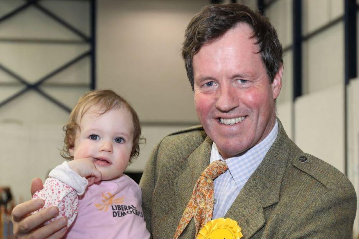 Angus and granddaughter Jemima at the count last year.