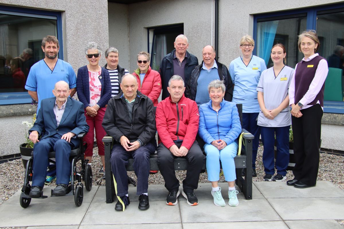 Community council members were joined by hospital staff and some of Cathie&rsquo;s family and friends for the unveiling. Photograph: Kenny Craig.