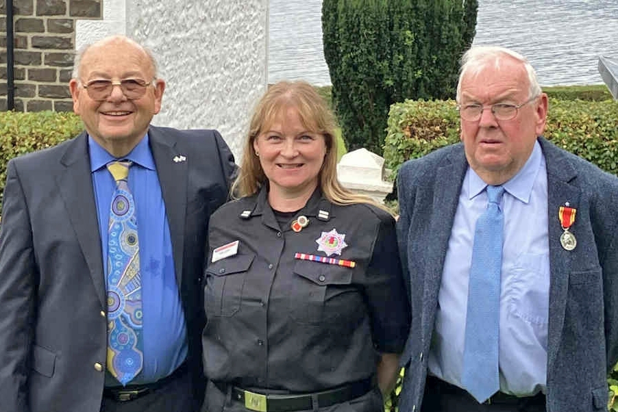 Village turns out to acknowledge firefighter's service to community