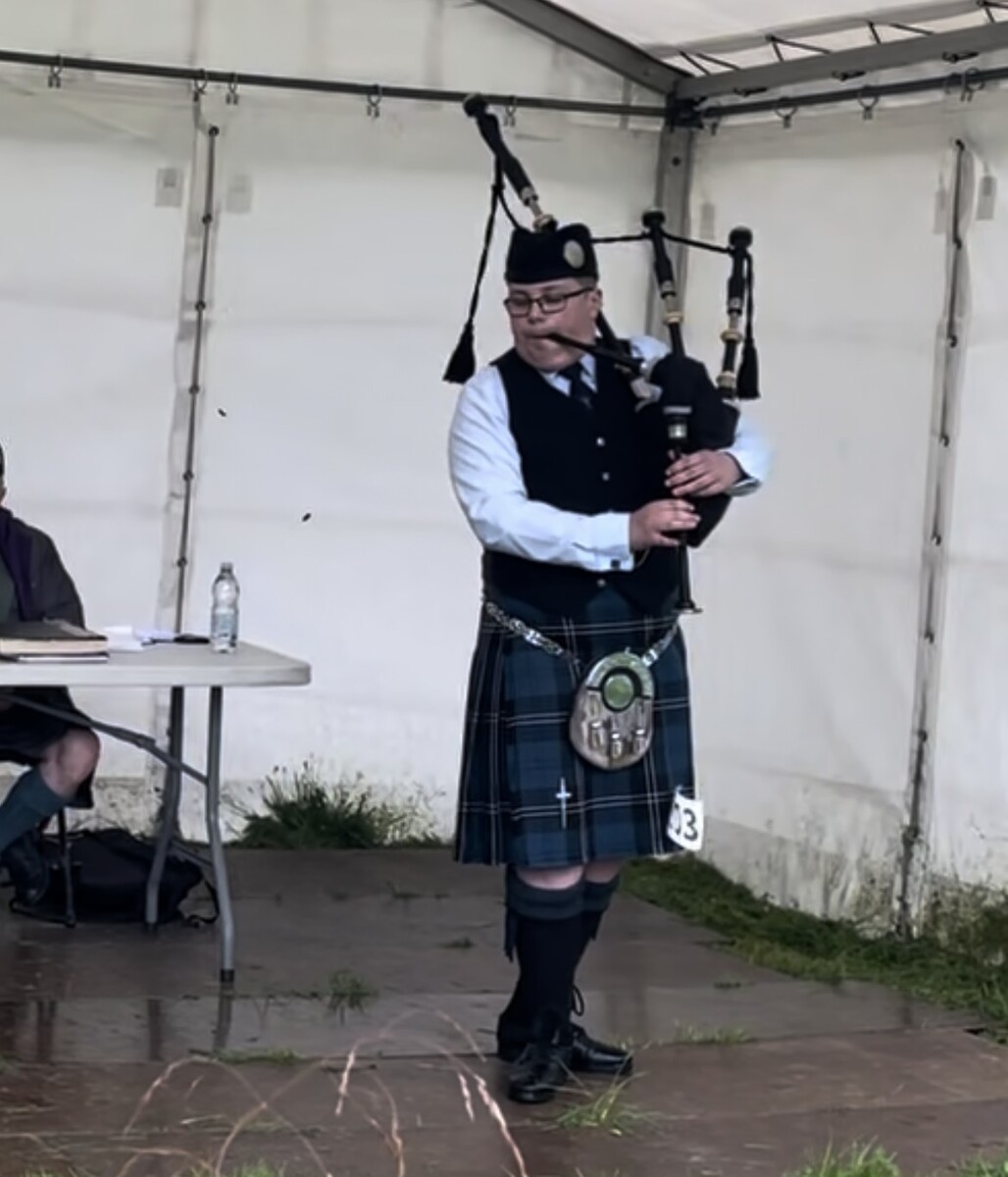 Arran Brown playing at the Inveraray Games.