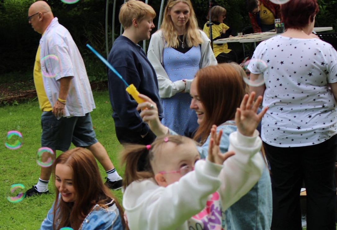 Bubbles were released with butterflies at the weekend remembering bereaved families' loved ones. Photograph: Daniel MacInnes