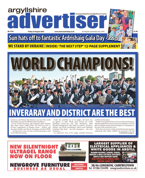 Argyllshire Advertiser 22nd August 2025