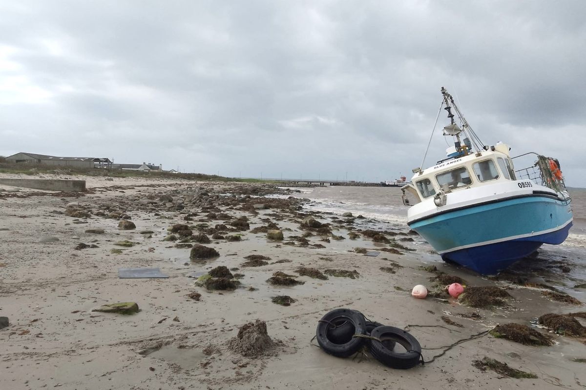 The Blue Angel was washed ashore north of Tayinloan&rsquo;s Ferry Farm.