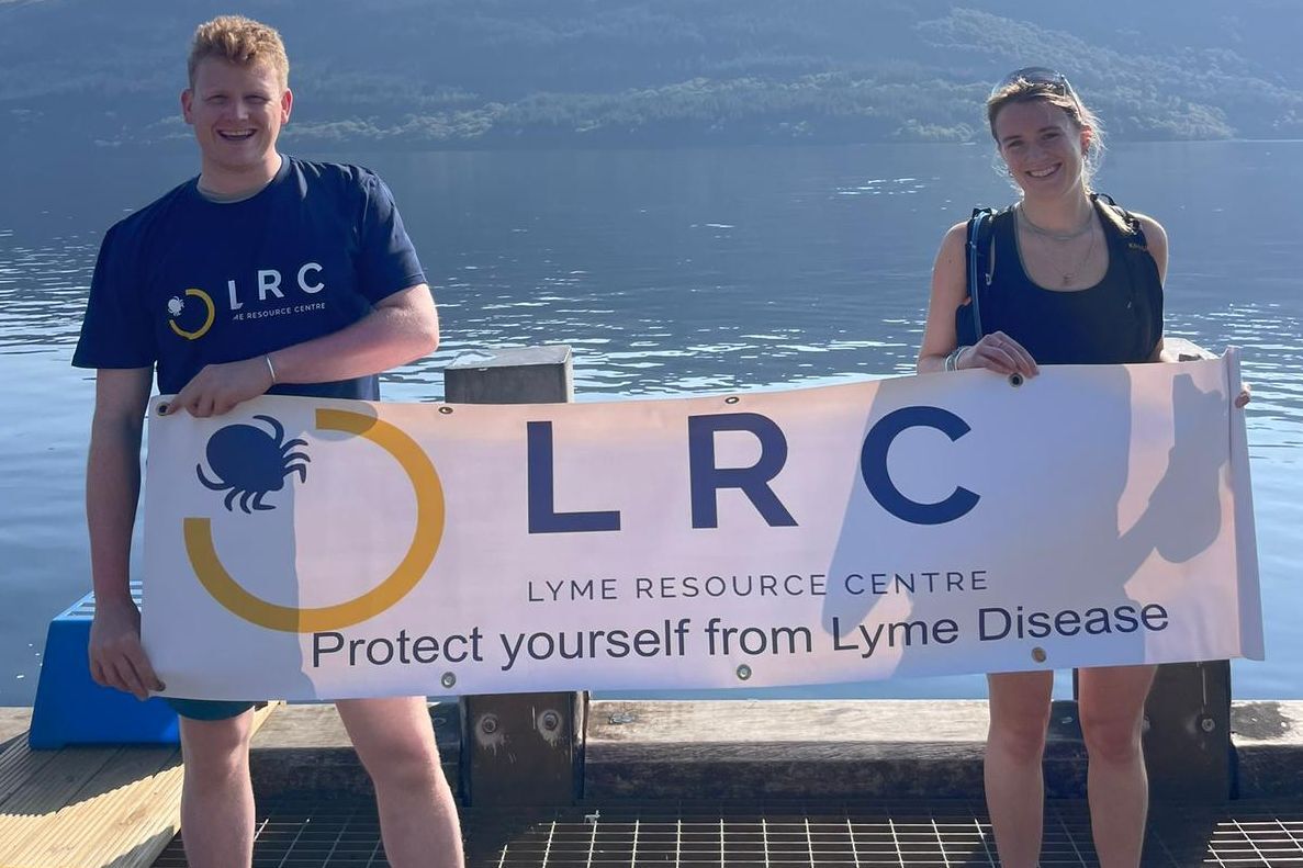 Alexander McGrigor and Laura Godfrey-Faussett raising awareness of The Lyme Resource Centre. Photograph: Laura Godfrey-Faussett Alexander McGrigor and Laura Godfrey-Faussett raising awareness of The Lyme Resource Centre. Photograph: Laura Godfrey-Faussett