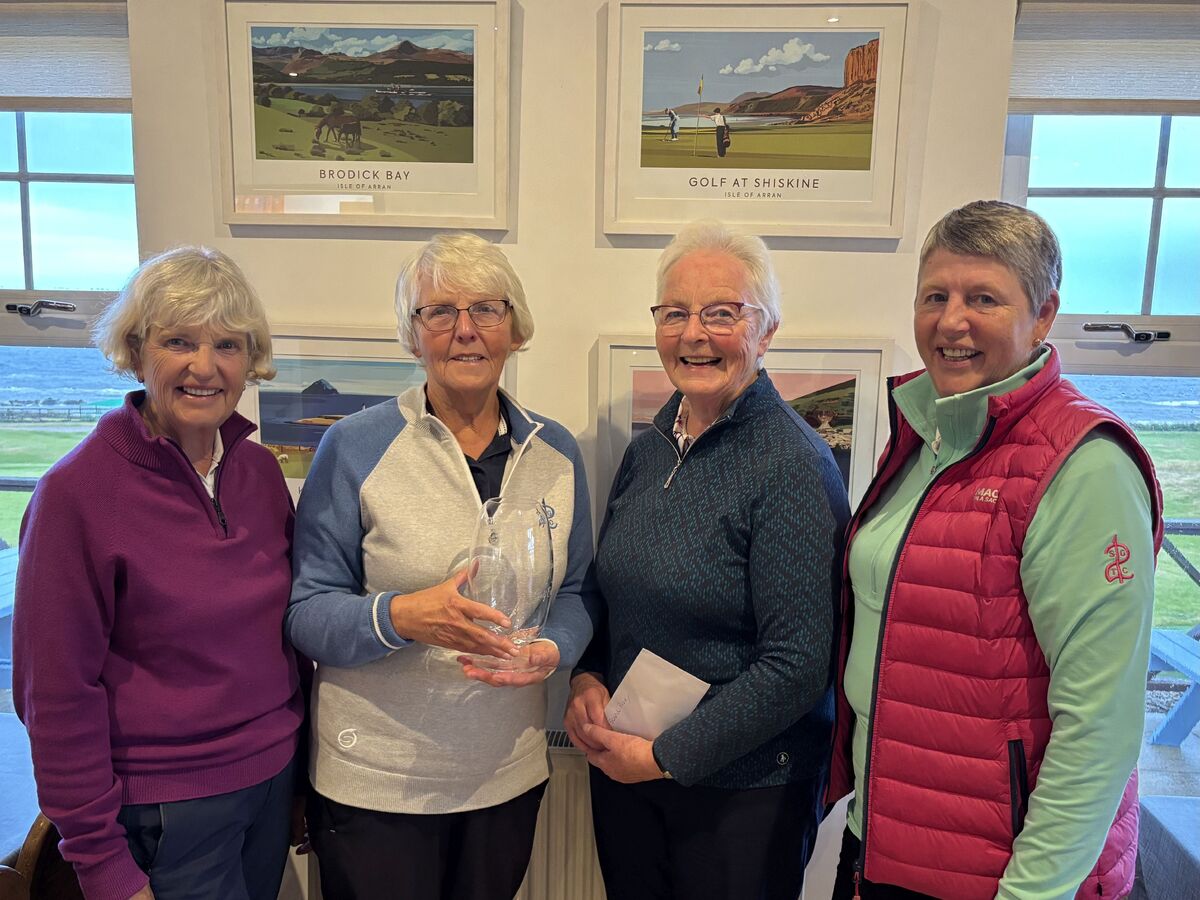 SWI 12 Hole Competition participants: Carole Stewart, Esther Henderson (winner), Elizabeth Kelso and Jenni Turnbull. Photograph: SWI.