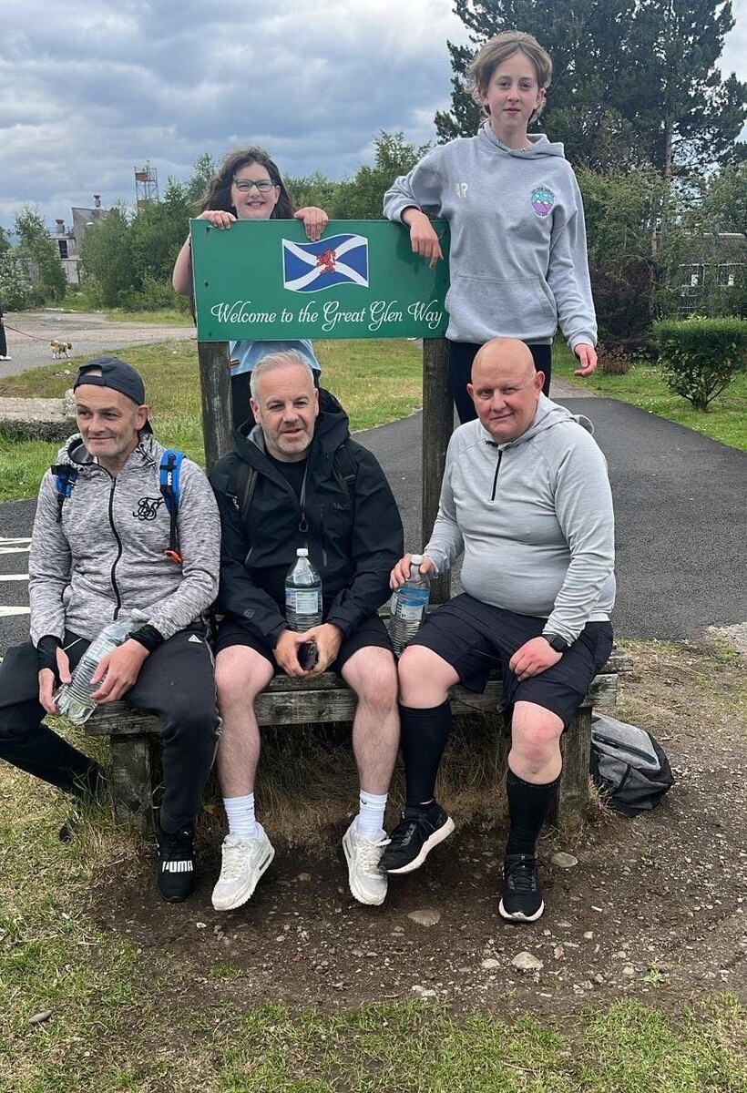 The three cyclists raised over five times their original target after completing the Great Glen Way.
