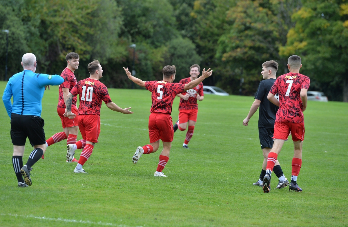 DSC 7552 Aaron McKay celebrates opening the scoring