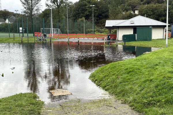 Newly refurbished sports pavilion damaged by flooding
