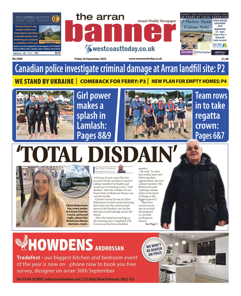 Arran Banner 26th September 2025