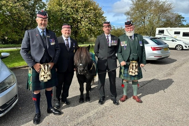 Rab Kemp, Dougald Thomson, Cruachan IV, David Rhoddick and Donald MacCallum at the Freedom of Argll and Bute ceremony on September 20 2025. Photograph: Donald MacCallum