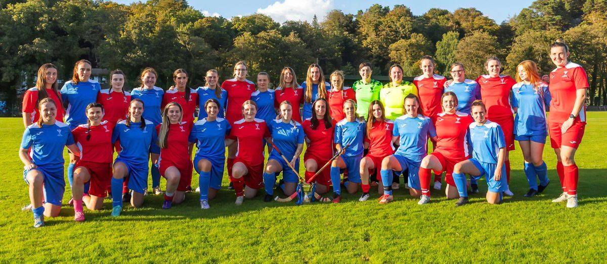 SL T40 WCA MacAulay Association shinty Mossfield 08 The two senior teams web