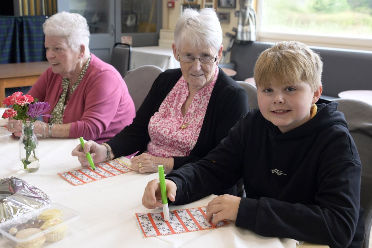 Young and keen, number 15 - Inverlochy pupils join Care Lochaber clients for bingo session