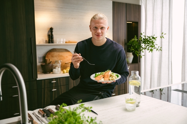 Soccer star Haaland plans to score with salmon