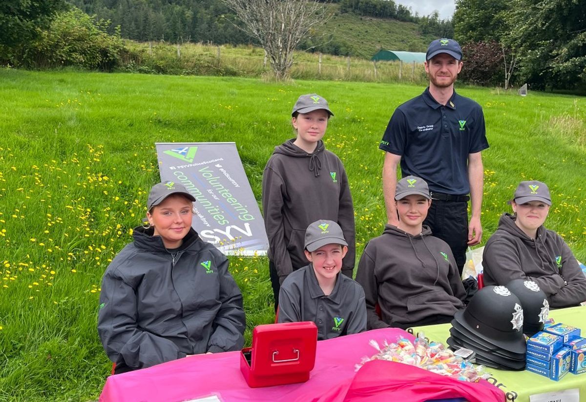 Oban police volunteers at the Inverary Care Fun Day. Photo: Faye Stewart 