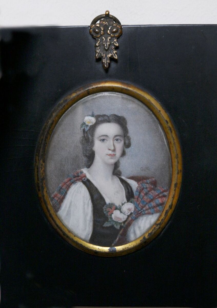The 1829 portrait miniature of&nbsp;Flora MacDonald by G. Murray after the portrait by Allan Ramsay.
