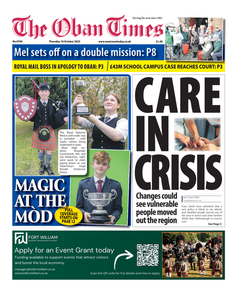 Oban Times 16th October 2025