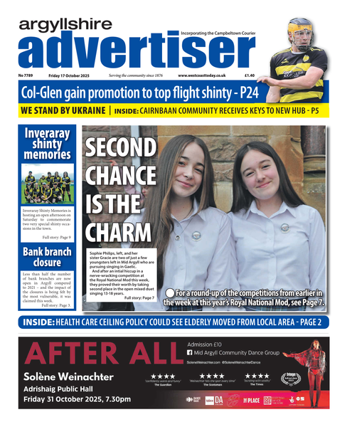 Argyllshire Advertiser 17 October 2025
