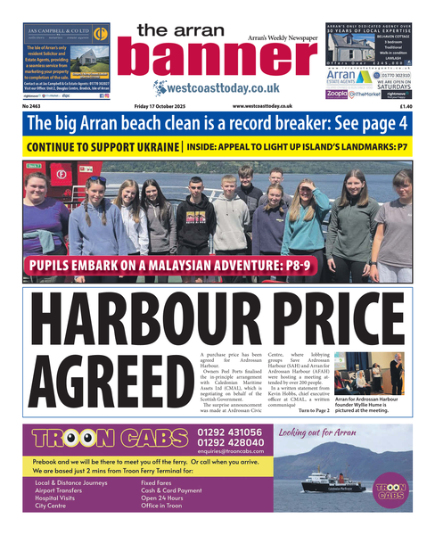 Arran Banner 17 October 2025