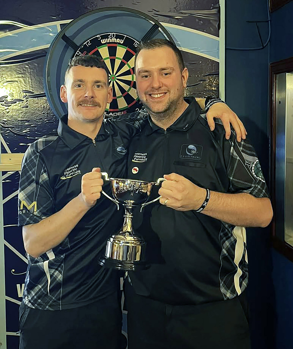 Martyn Cameron (left) and Liam MacAskill winners of the inaugural Duncan Carmichael Doubles Trophy. Photograph supplied.