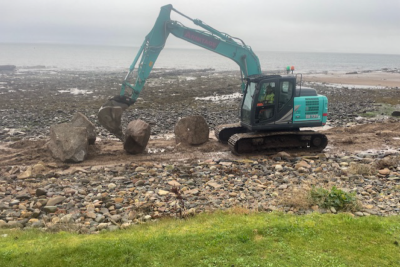 Work begins to save Whiting Bay green from sea