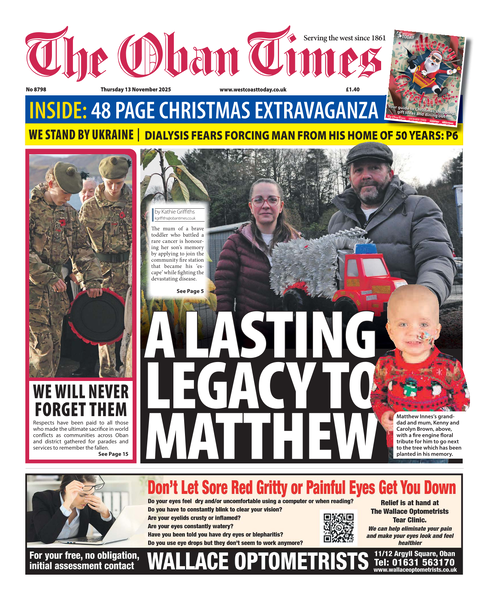 Oban Times 13th November 2025