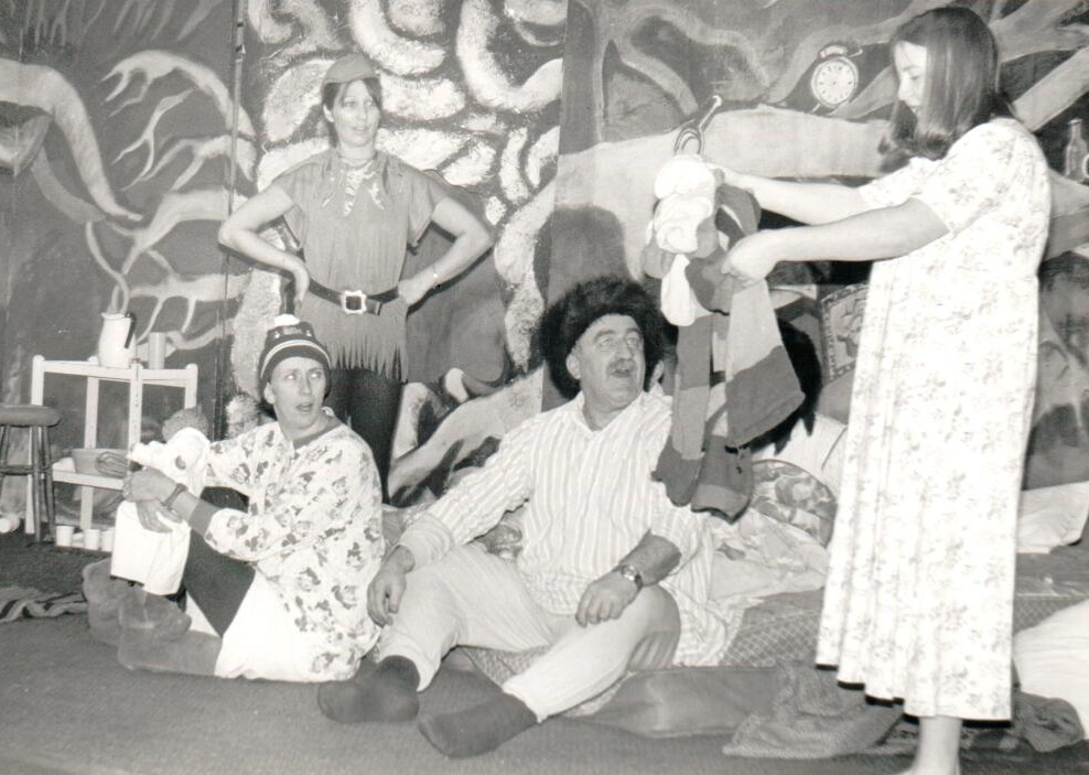 Playing lost boys in pantomime, Peter Pan, were Allan Little and Sheila Johnston. Claire Wilson was Wendy and Eilidh Campbell was in the title role. Playing lost boys in pantomime, Peter Pan, were Allan Little and Sheila Johnston. Claire Wilson was Wendy and Eilidh Campbell was in the title role.
