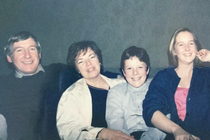 Crash victim Detective Superintendent Ian Phoenix, photographed with his wife Susan, son Niven and daughter Nicola, who are among the families demanding answers. Photograph: Chinook Justice Campaign.