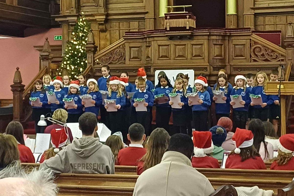 Castlehill&rsquo;s school choir took part in the community carol service.
