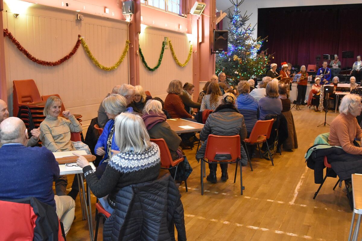 The Christmas meeting attracted a great number of members and visitors who enjoyed a social afternoon with friends and peers. The Christmas meeting attracted a great number of members and visitors who enjoyed a social afternoon with friends and peers.