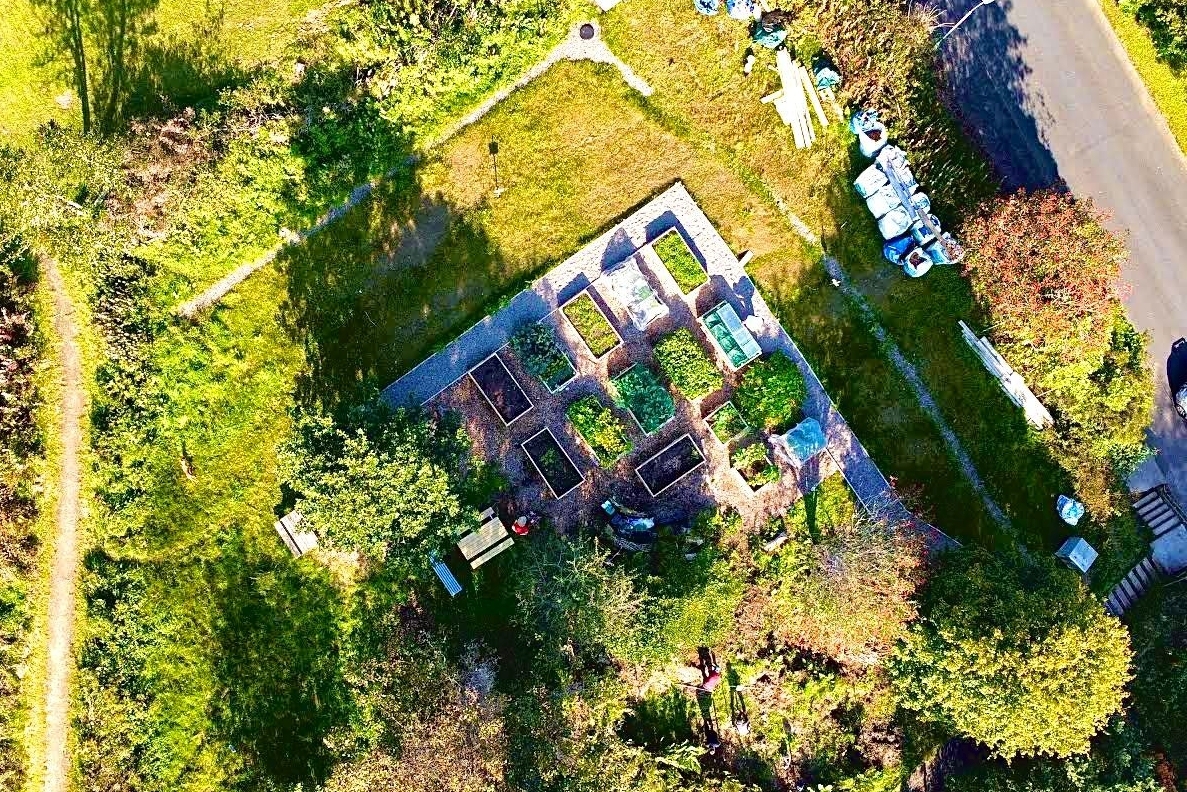 Ardrishaig Community Garden, aerial shot of progress. Photograph: Ardrishaig Community Garden