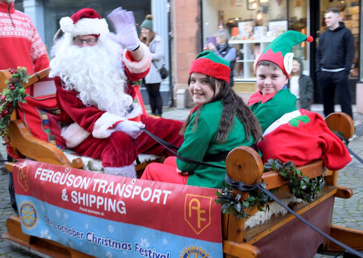 Oh what fun it is to ride with Santa on his sleigh