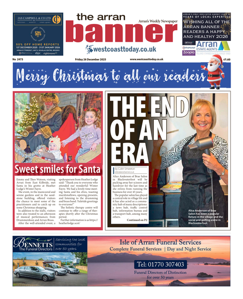 Arran Banner 26 December 2025